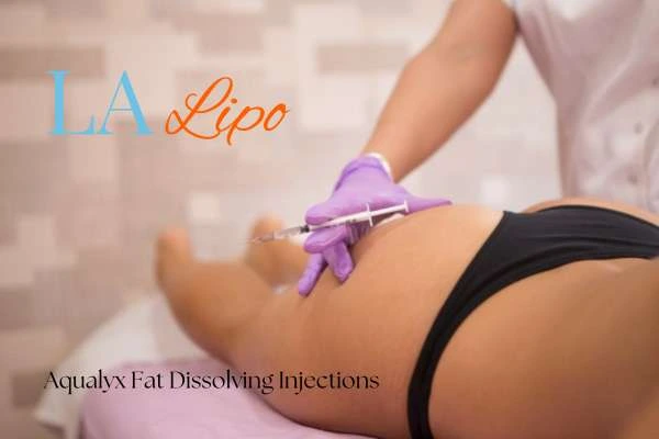 Woman having fat dissolving injections Eastcote on thighs