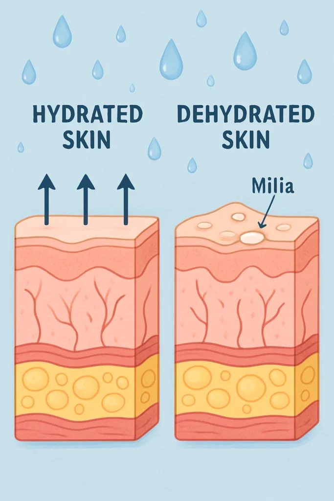 The importance of hydration and milia production Eastcote
