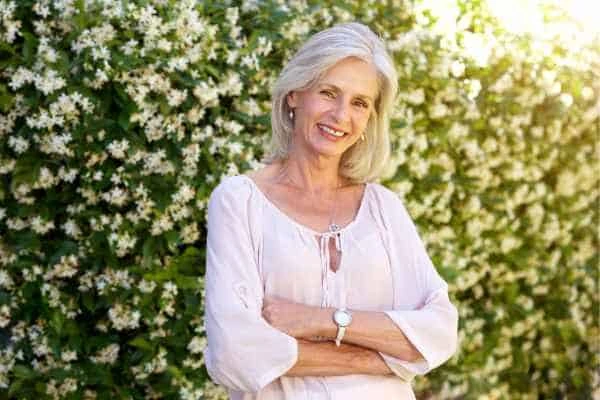 Older woman happy with urinary incontinence treatment Eastcote