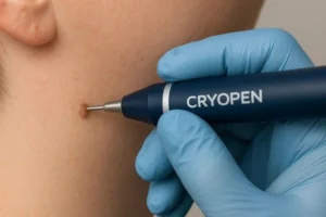 Person receiving skin tag removal Eastcote