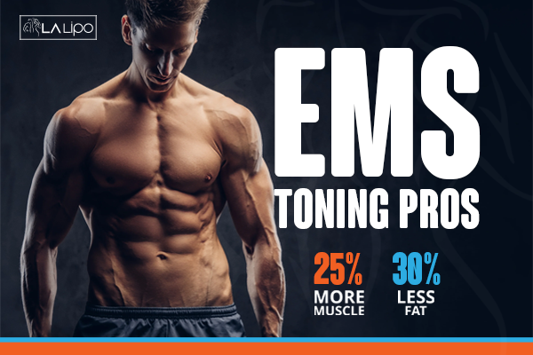 Image of man with sculpted stomach showing the fat loss and muscle gain of LA-EMS Body Sculpting Treatment Eastcote